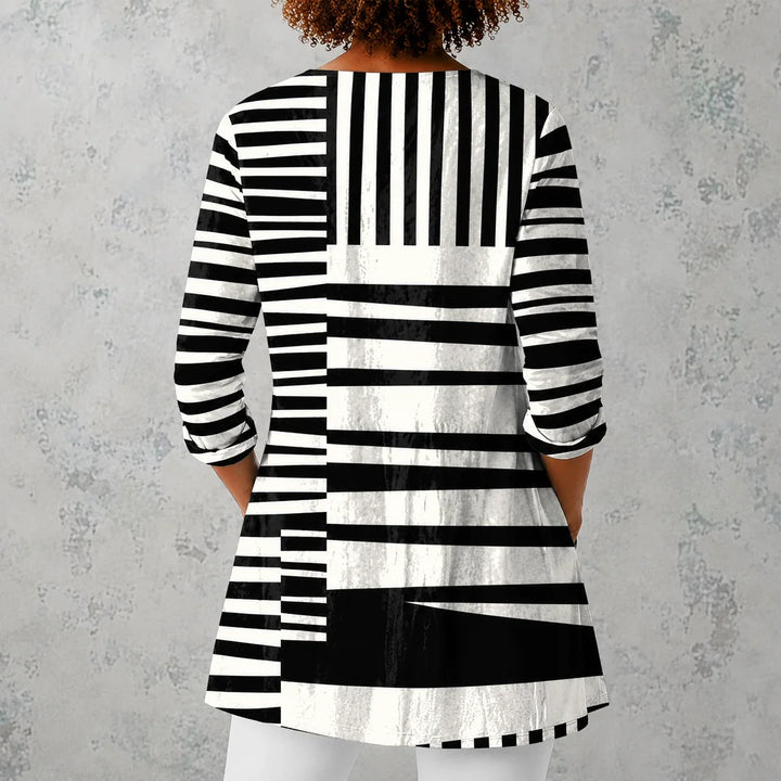 Talia | Long Blouse with V-Neck