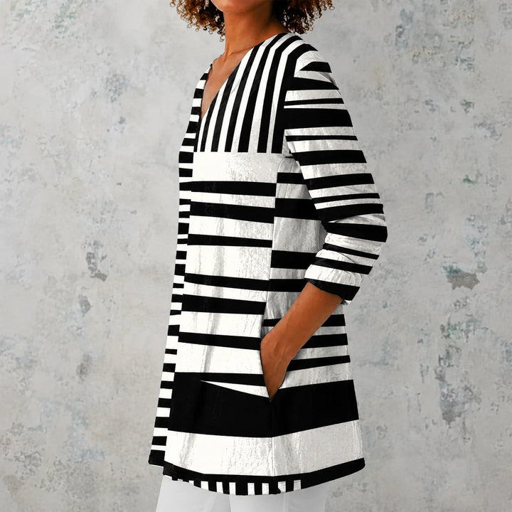 Talia | Long Blouse with V-Neck